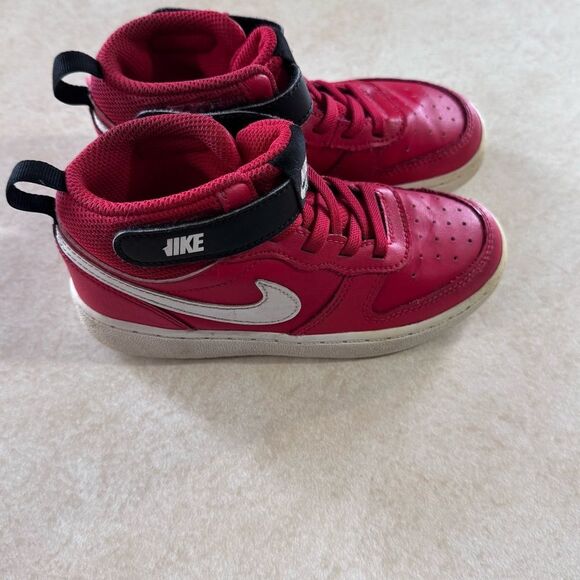 Kids Nike borough mid Red High-Top Sneakers size 10C kids shoes